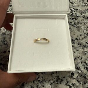 Mejuri Gold Band with Diamonds